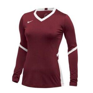 NIKE Long Sleeve Hyperace Jersey Crimson White Womens XL